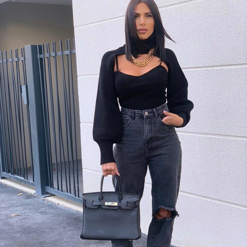 Zara turtleneck  sleeves top - Picture 5 of 16
